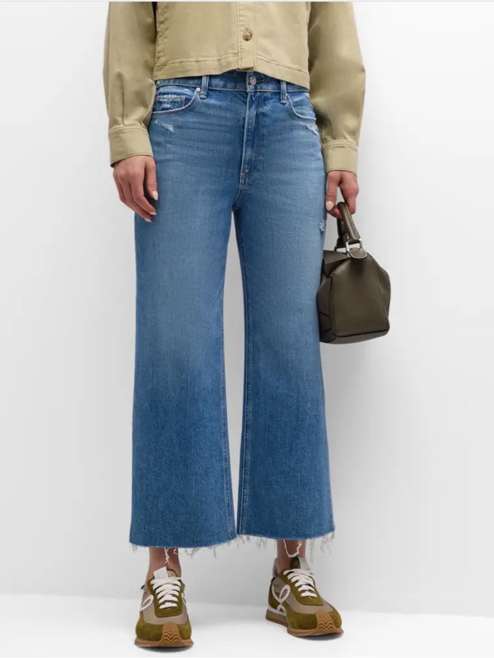 PAIGE ANESSA WIDE LEG JEAN HOLY GRAIL DISTRESSED Size 28
